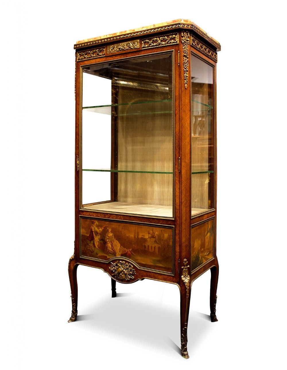 Exquisite French Vernis Martin Vitrine display Cabinet By Francois Linke