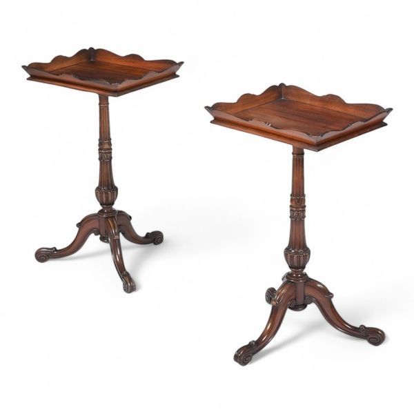 Fine Quality Pair Of Mahogany Wine / Tripod Tables Possibly Gillows