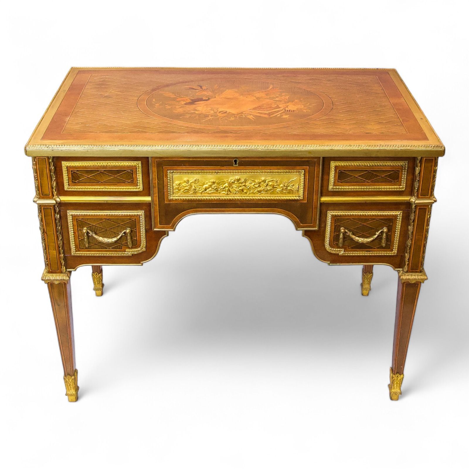 french kingwood combination desk table