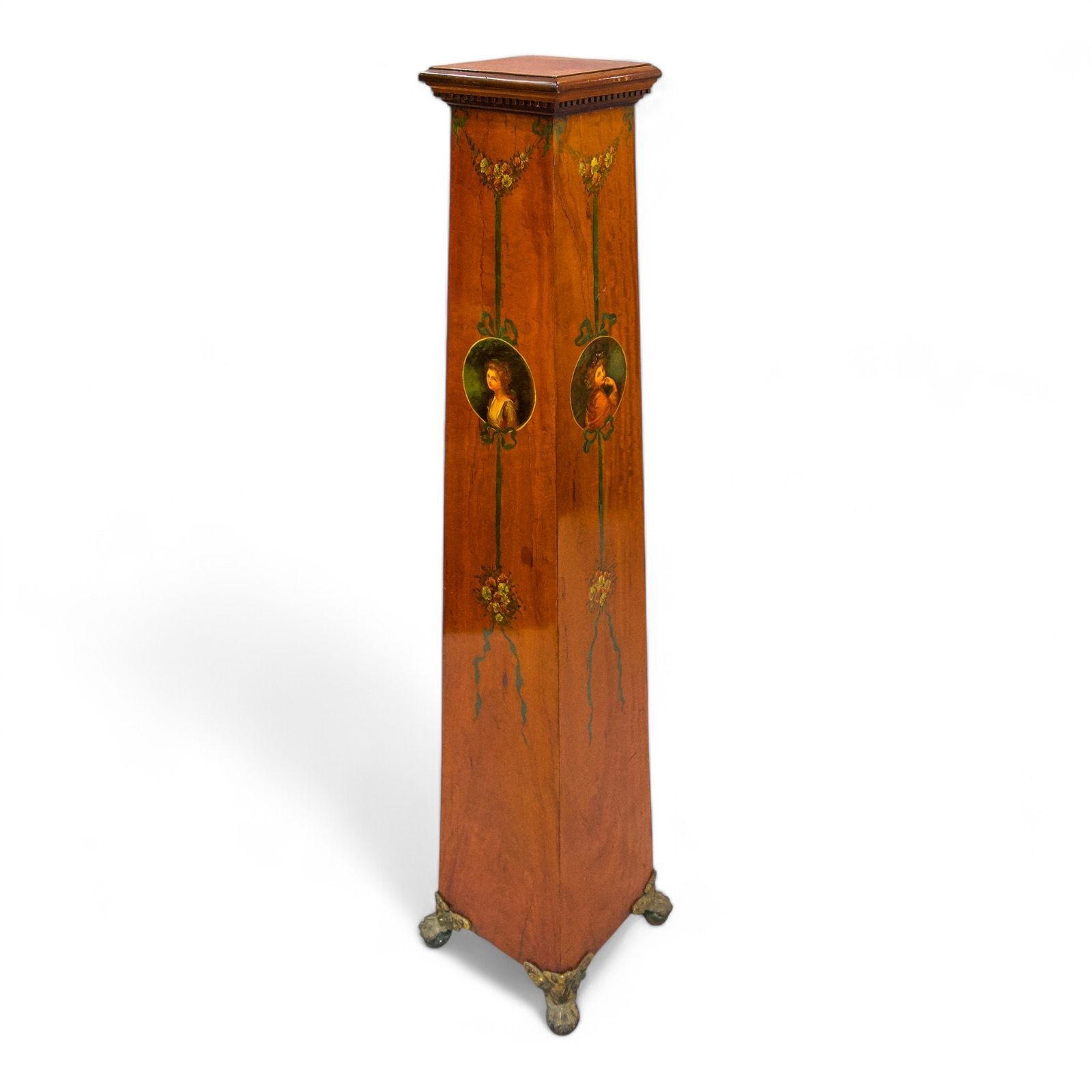 satinwood painted pedestal