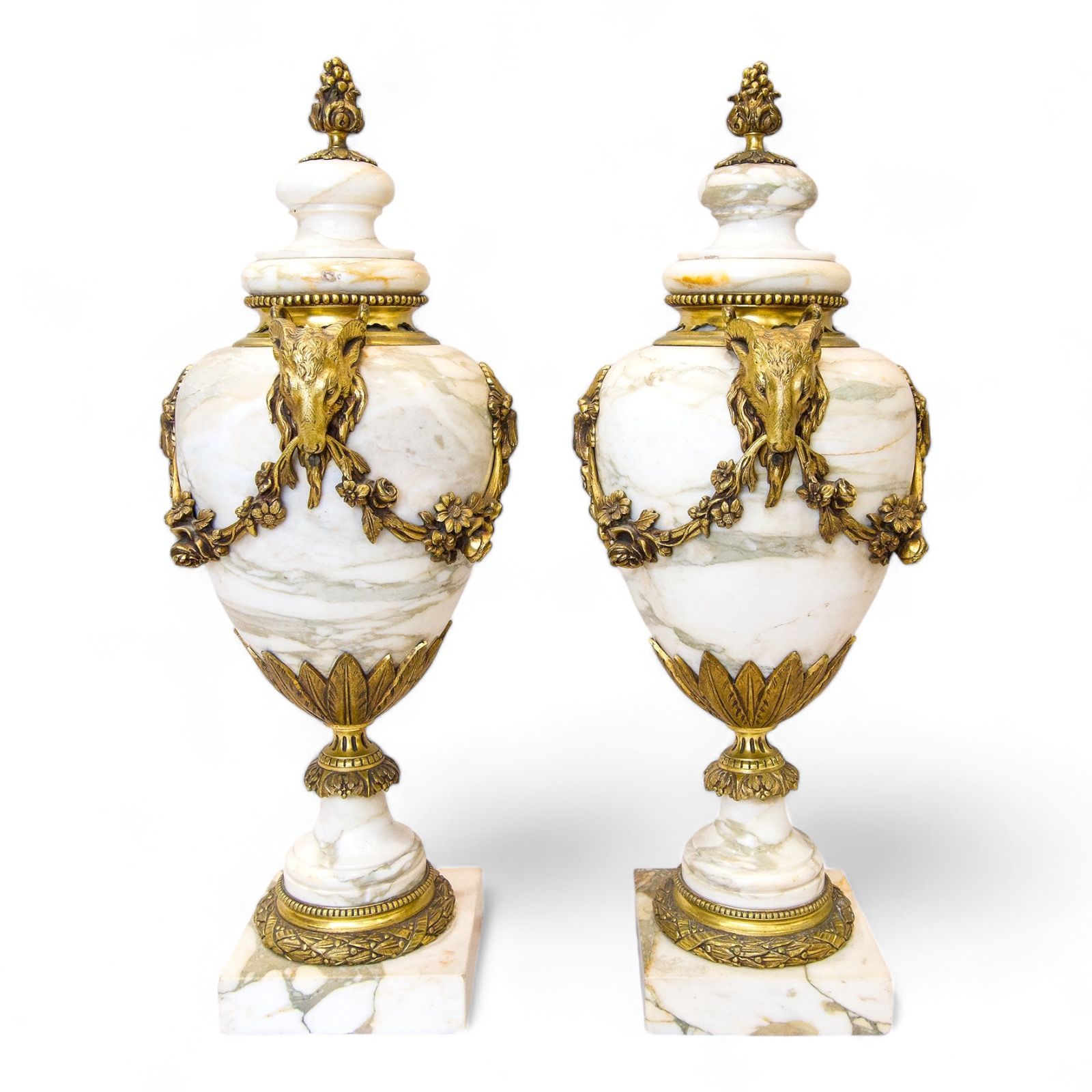 Pair Of Marble Urns