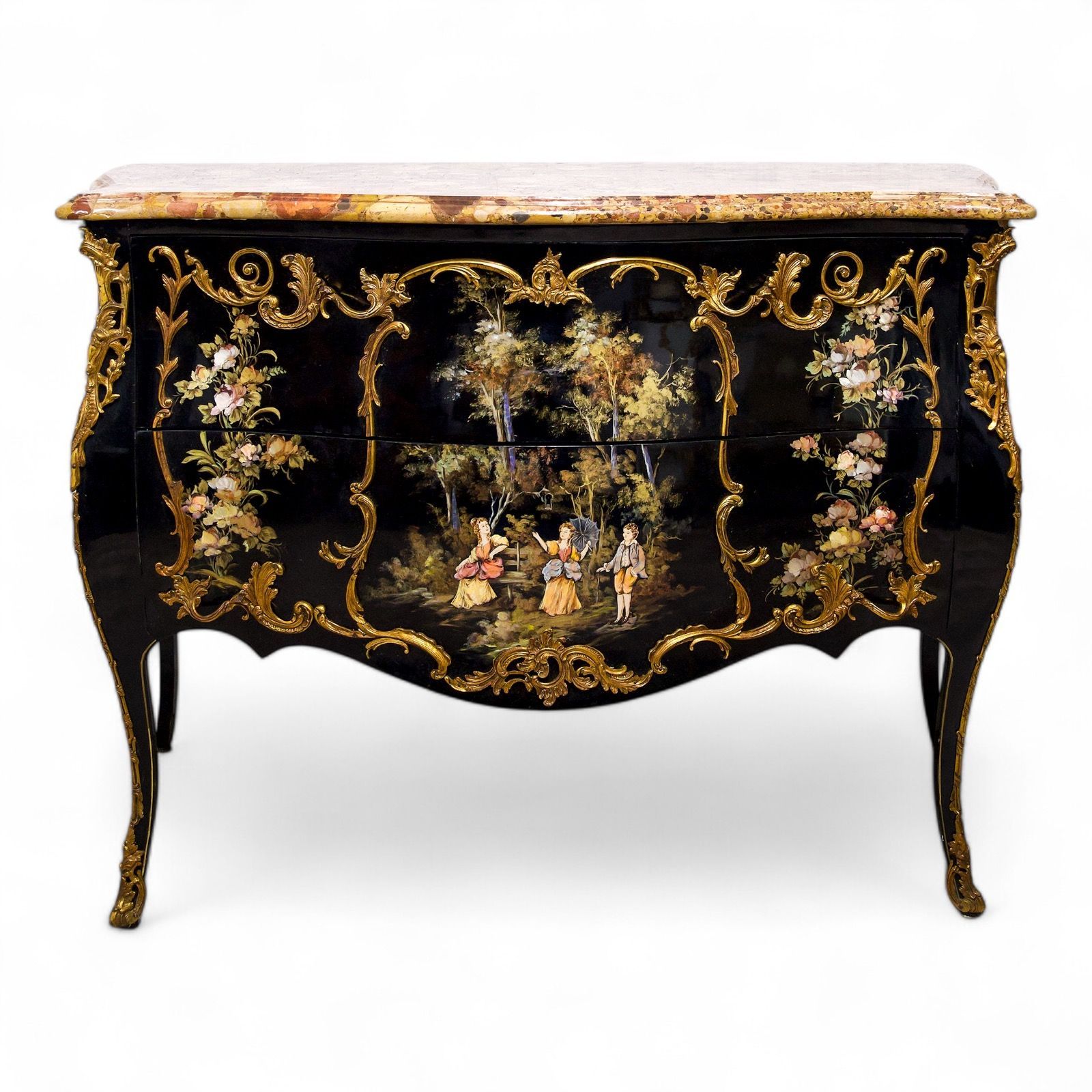 french painted commode