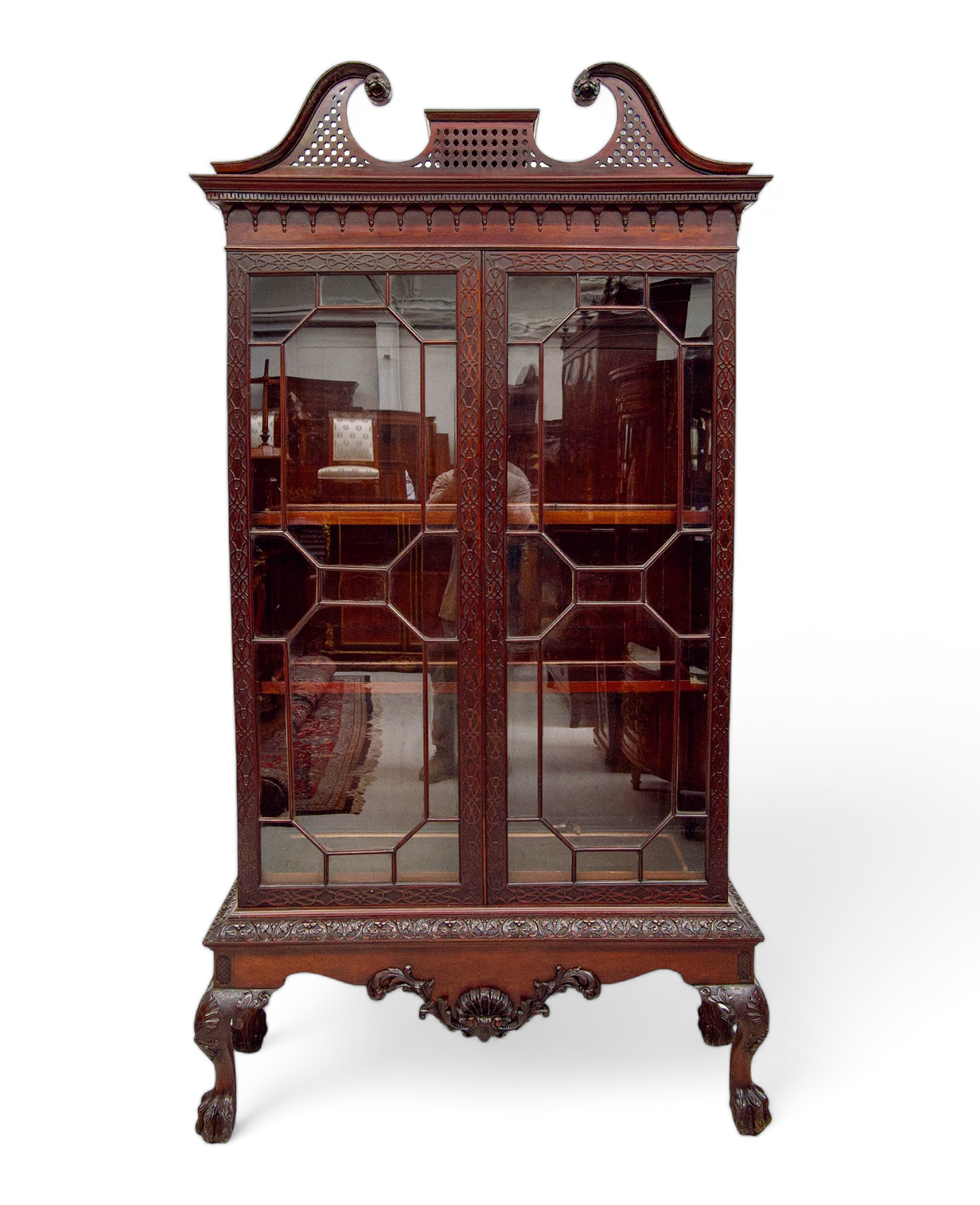 Chippendale Style Mahogany Cabinet