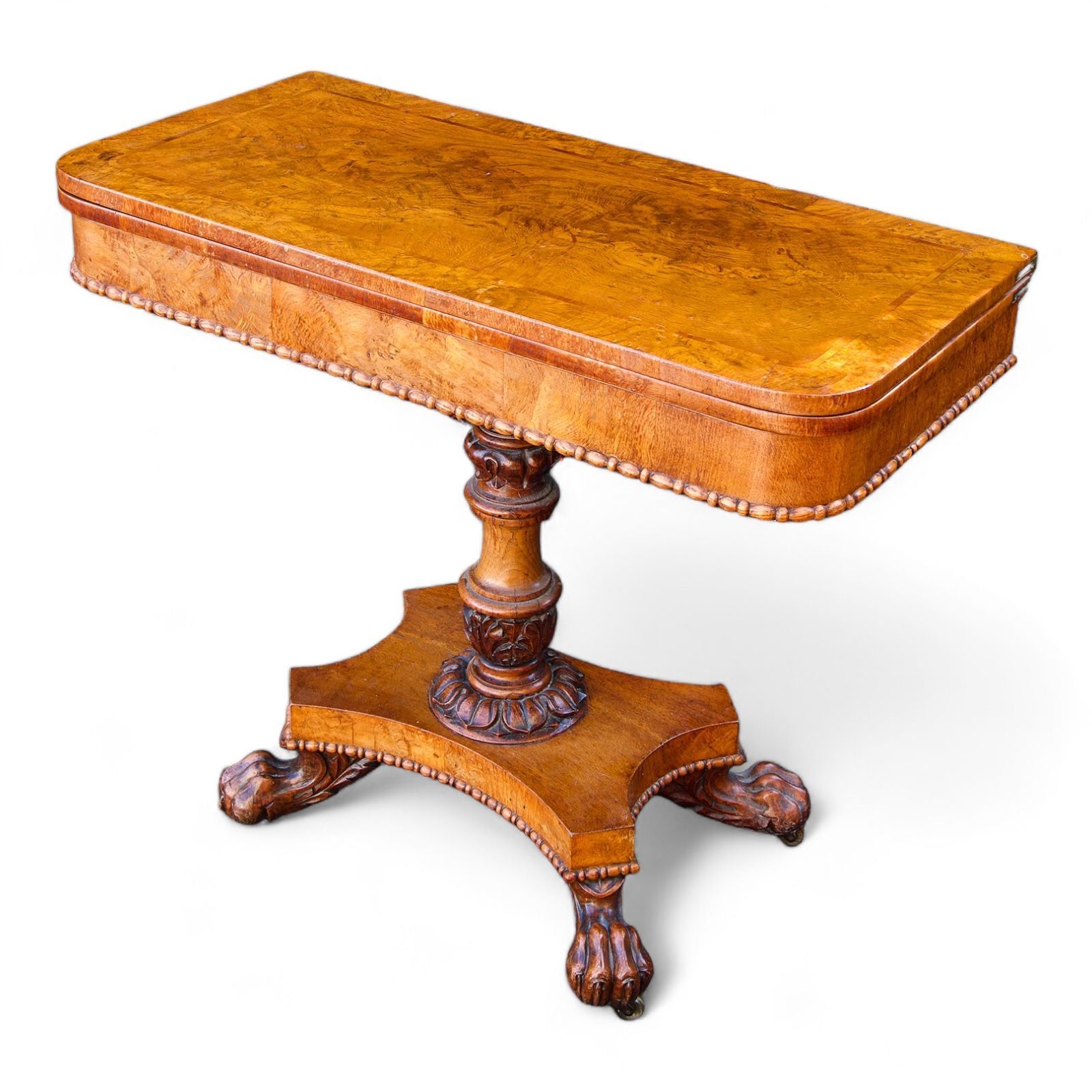 Stunning Victorian Pollard Oak Games Card Table