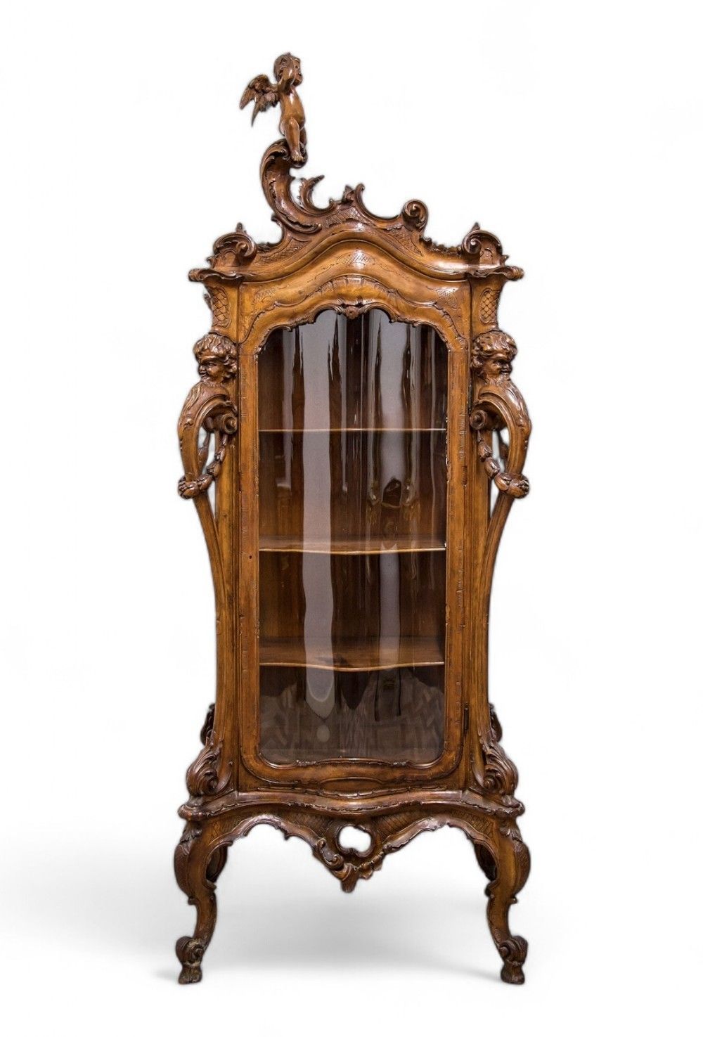 ITALIAN CARVED WALNUT CABINET