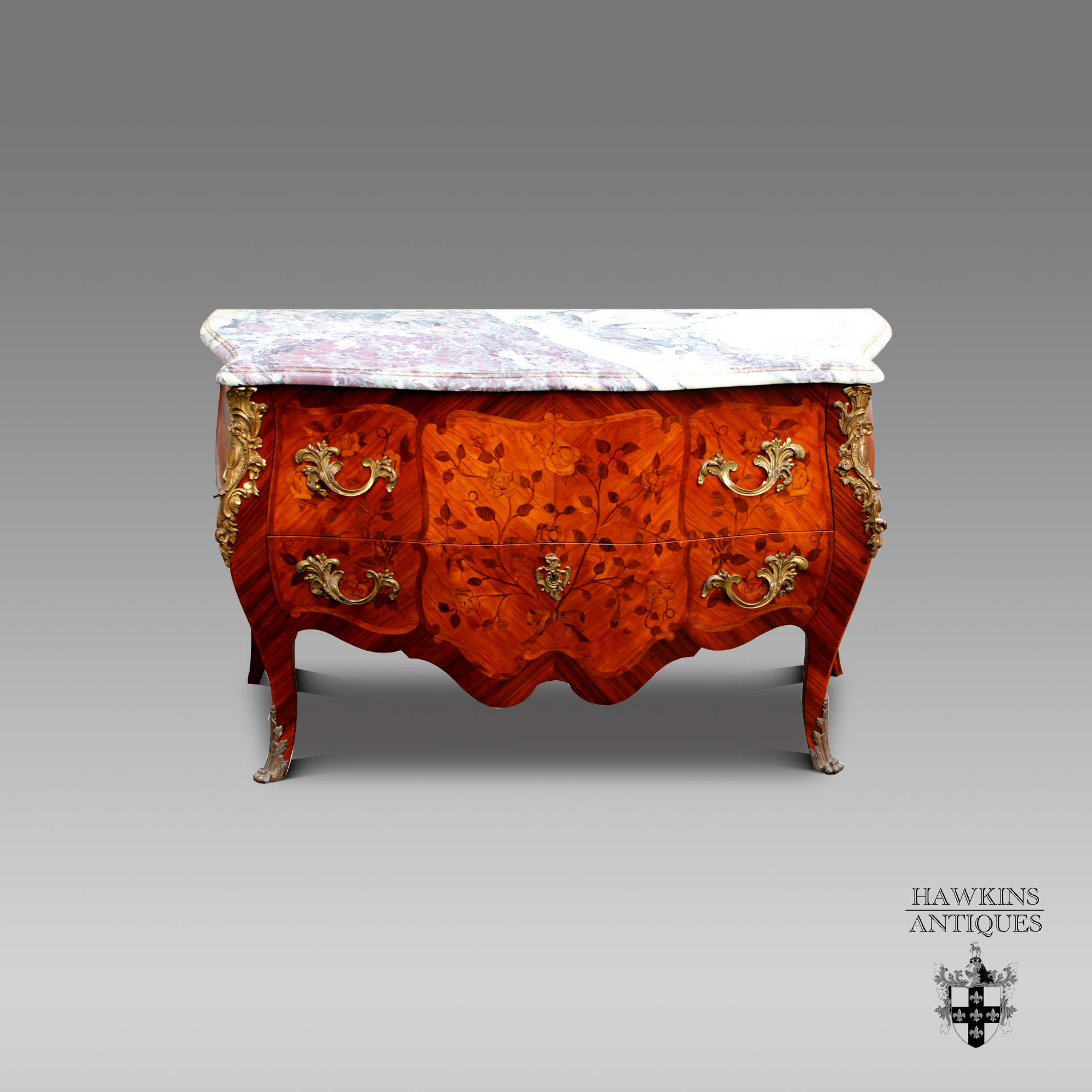 marquetry inlaid commode