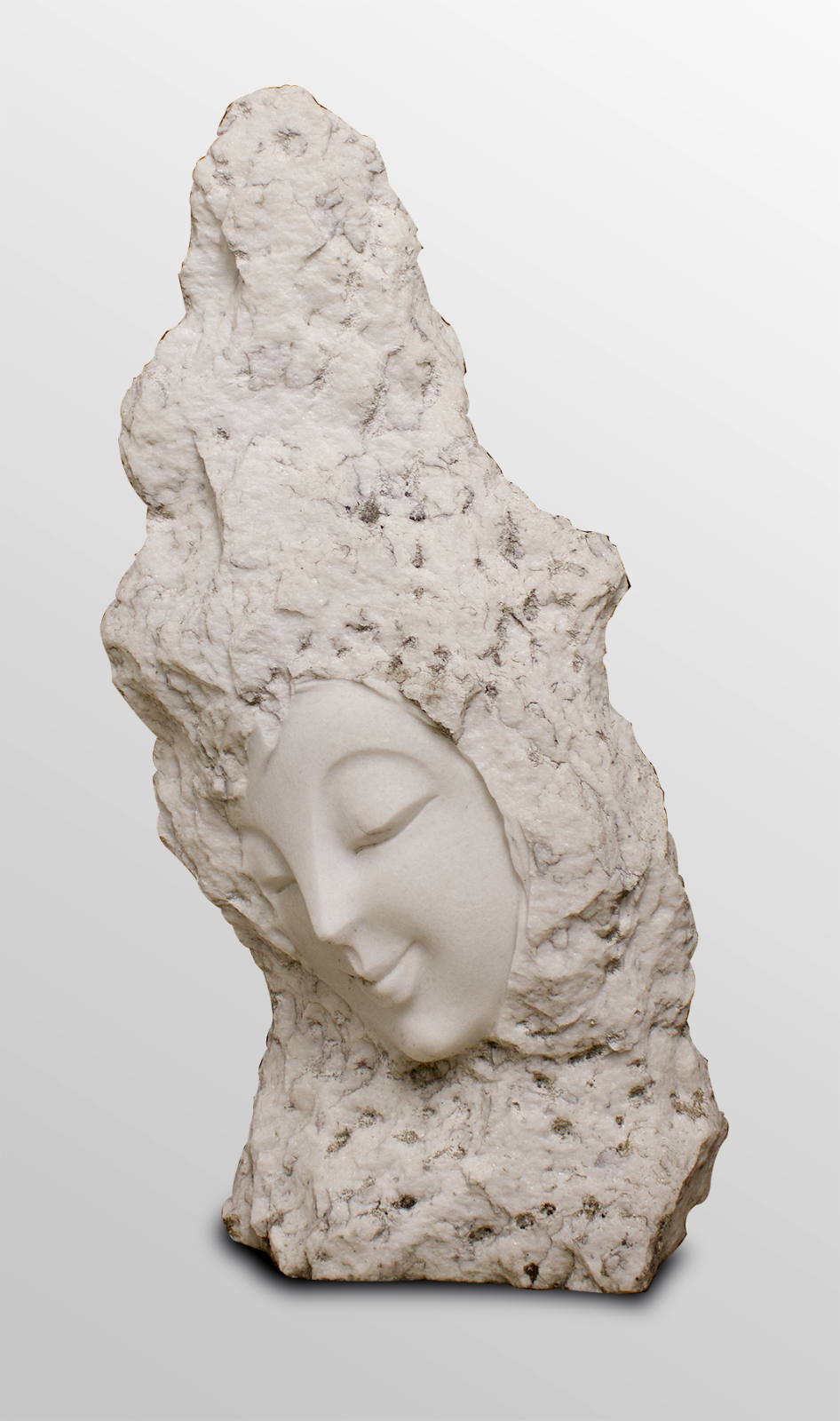 carved marble face