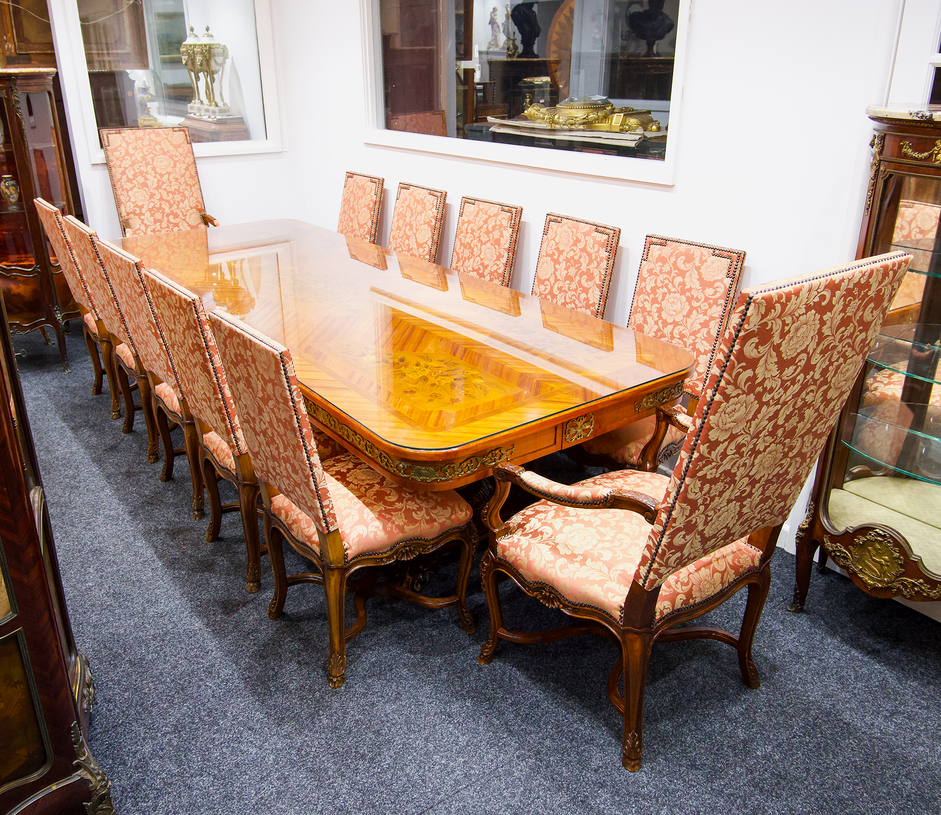 vintage chinoiserie decorated table 