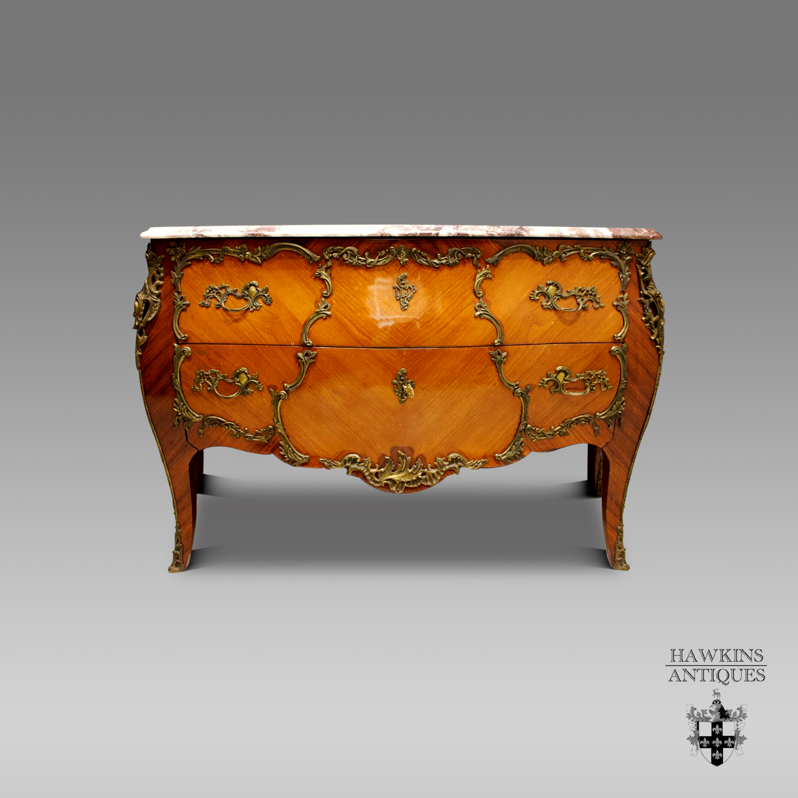 french kingwood marble top commode chest ormolu mounts