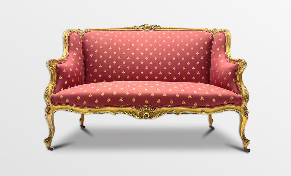 carved giltwood settee