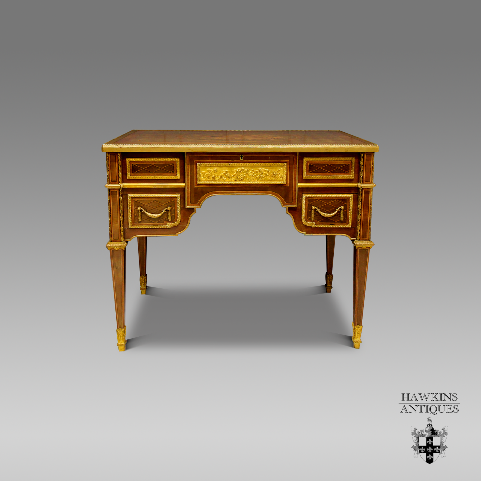 french kingwood combination desk table