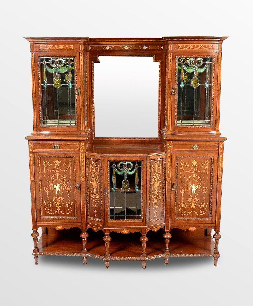 mahogany inlaid cabinet
