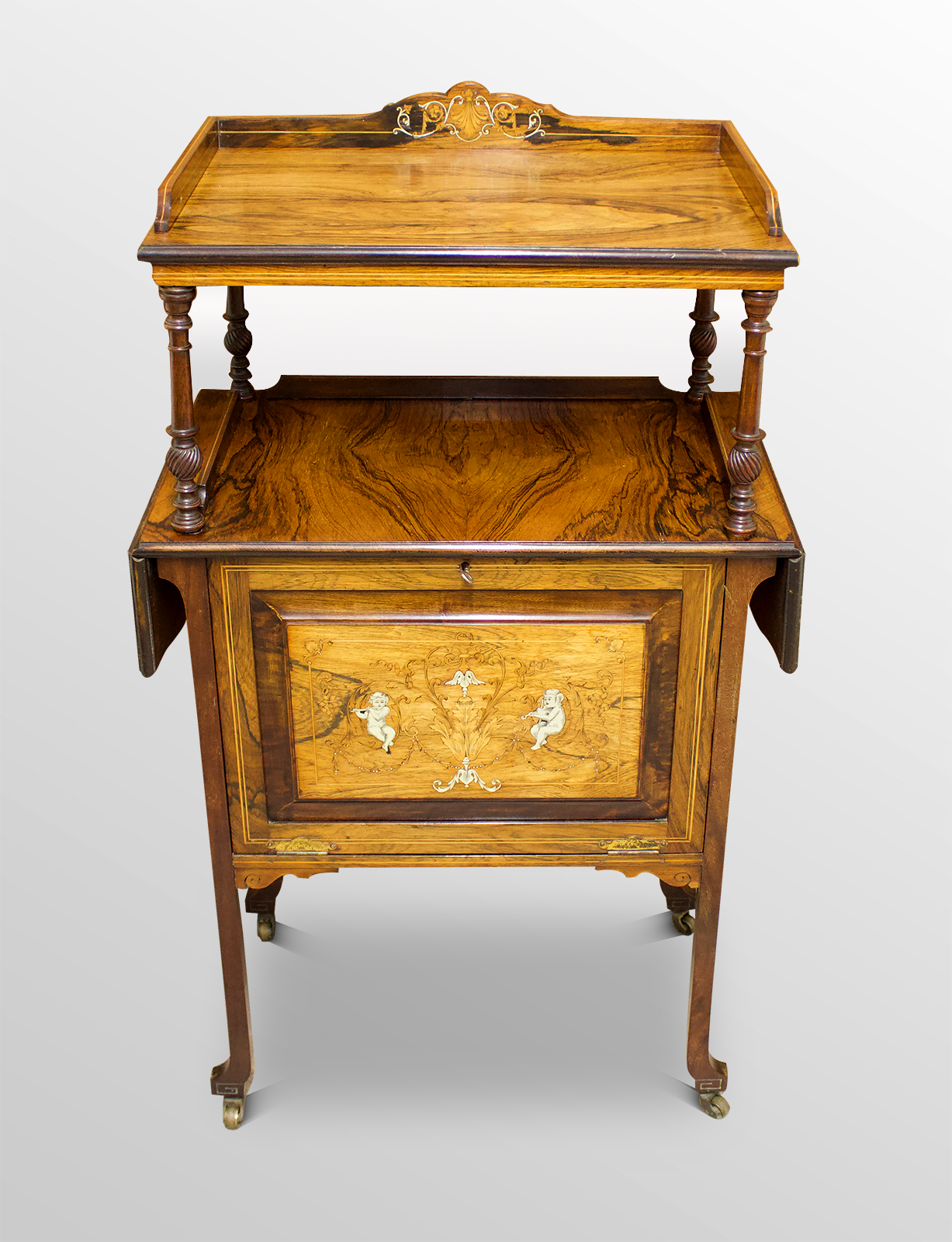 rosewood inlaid side table