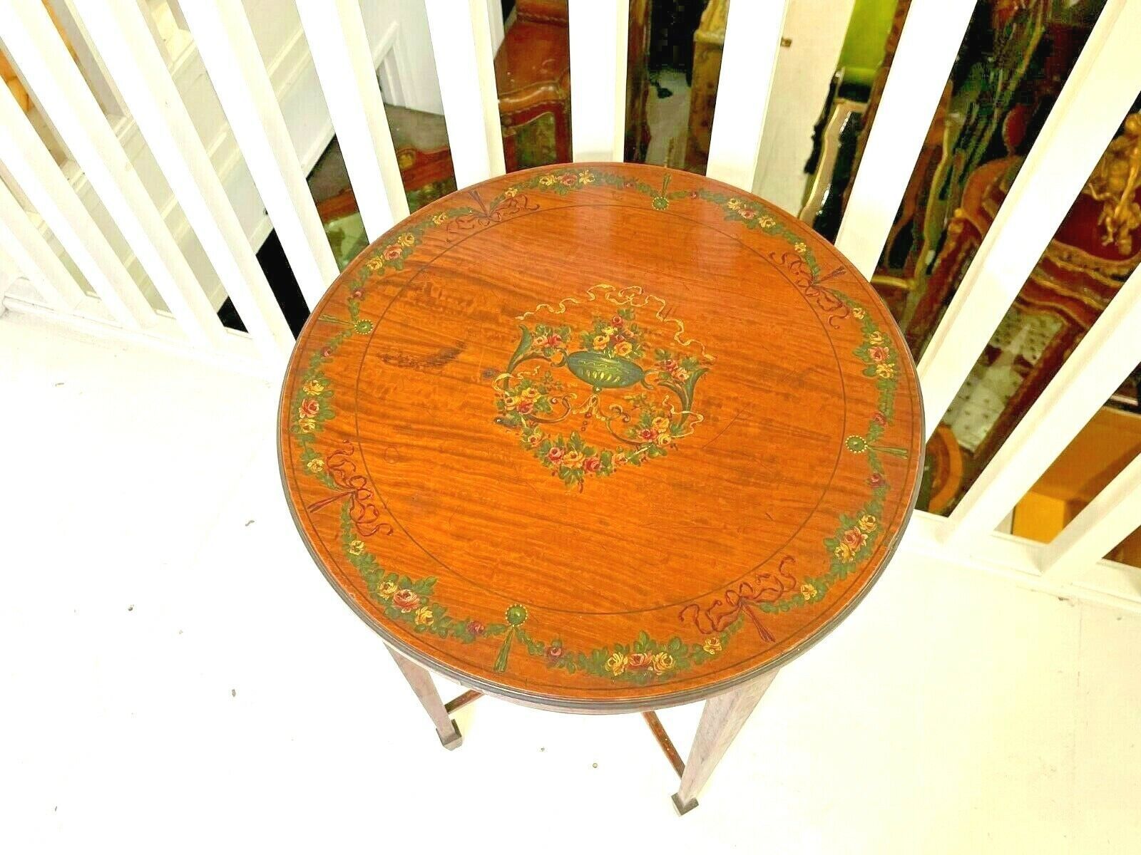 A Satinwood Painted Round Table