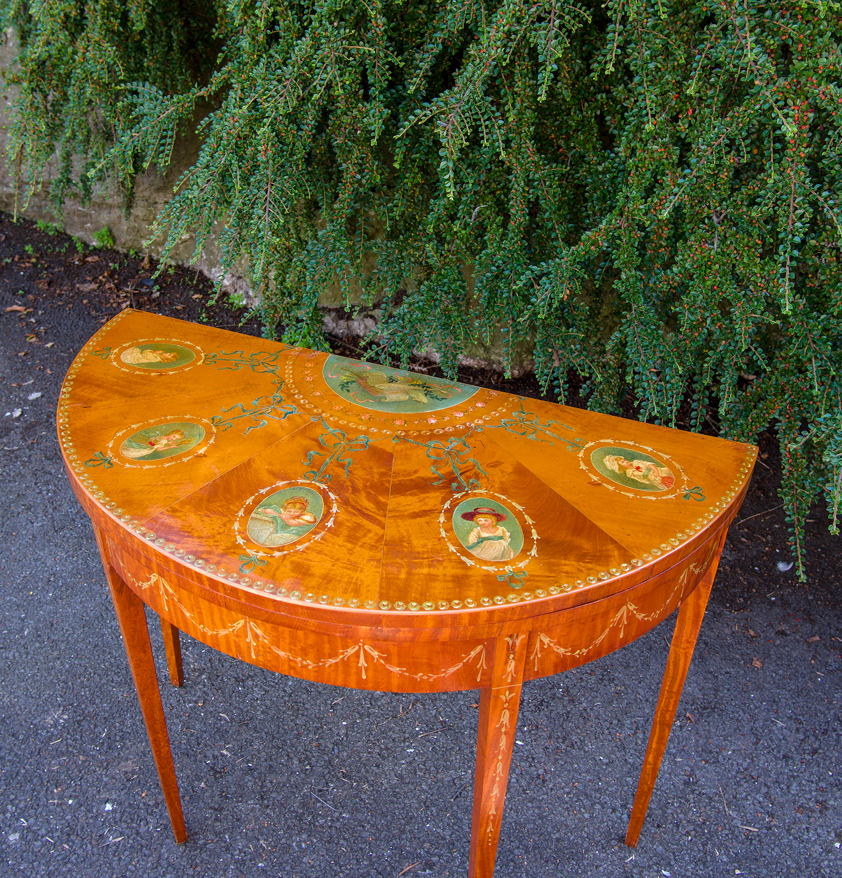 satinwood card table