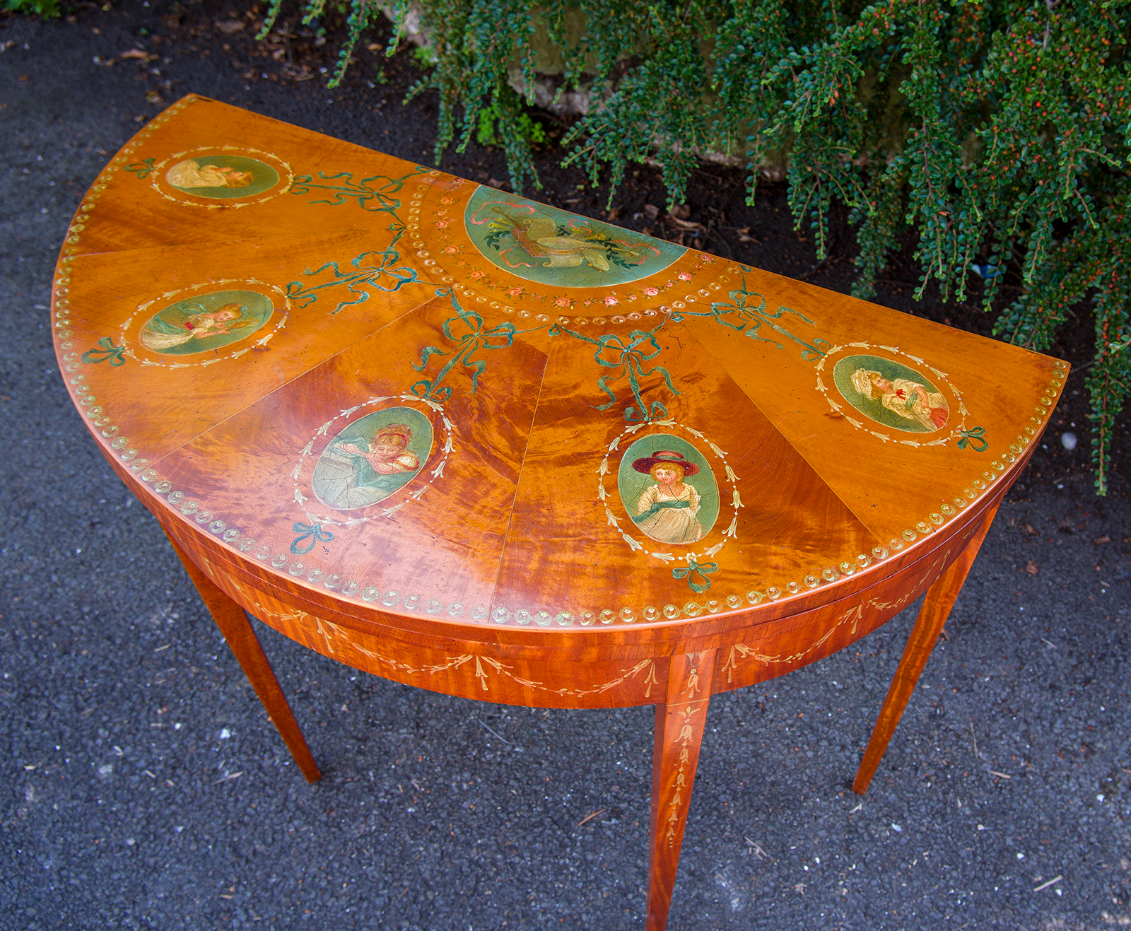 satinwood card table