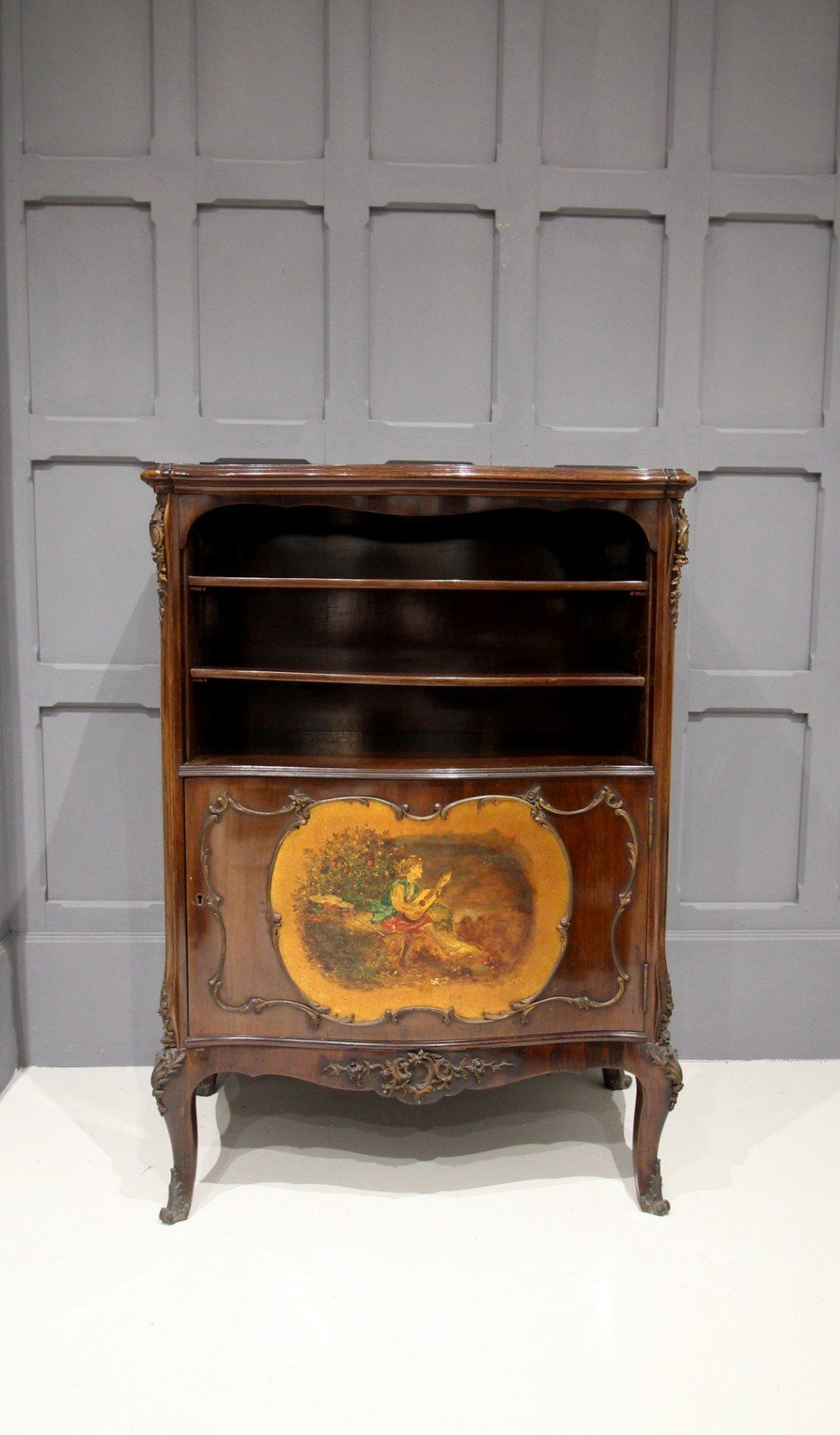 rosewood painted panel cabinet