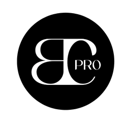 White "BC" monogram with "PRO" inside a black circle.