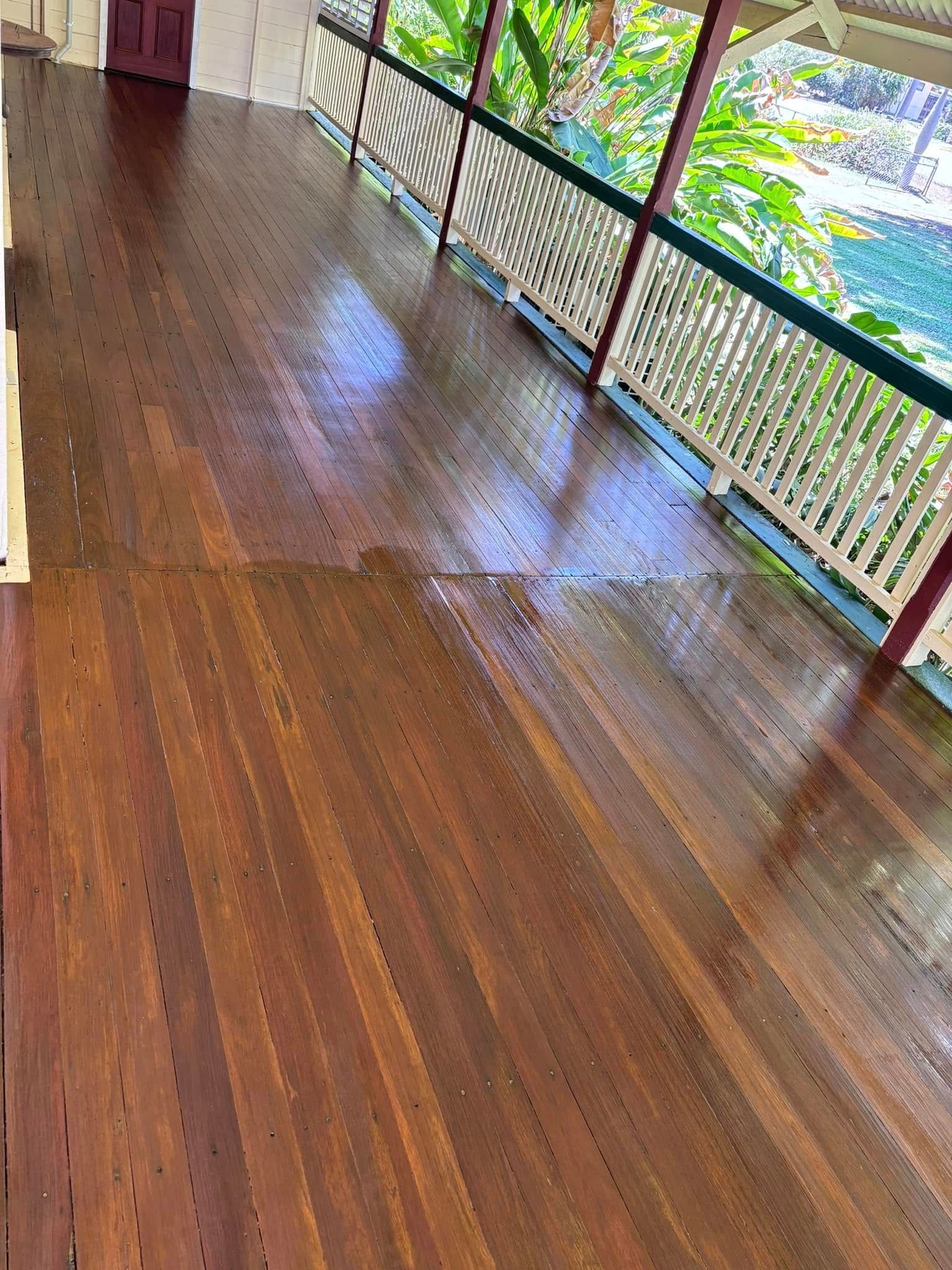 Veranda With Wooden Floor — Scott Johnston Floor Sanding in Bentley Park, QLD