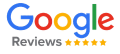 The google reviews logo is shown on a white background.