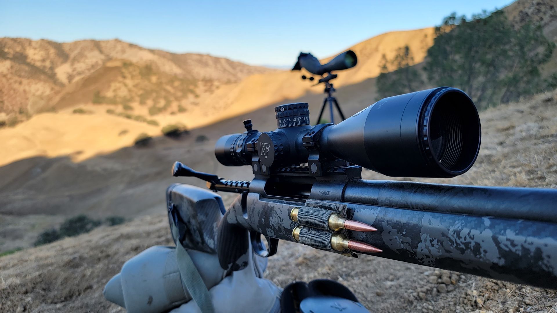 Rifle with McGuire Ballistics Copper Rose Bullets on a beautiful California Central Coast Hunting ranch