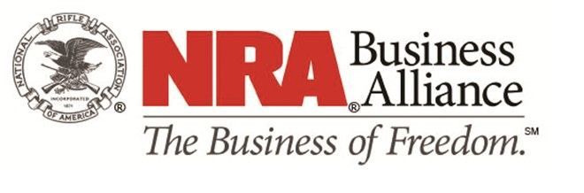 NRA Business Alliance logo with red “NRA” text and “The Business of Freedom” tagline