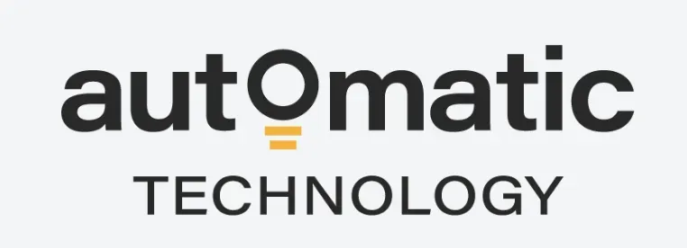 Automatic Technology logo – transparent background with modern black and yellow design