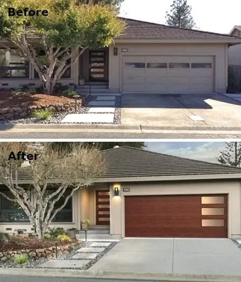 modern colorbond panel garage door in freshwater