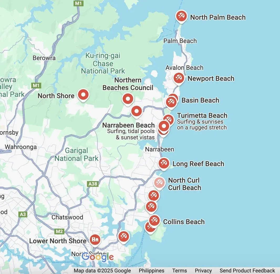 Northern Beaches Garage Door Coverage Map