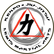 A logo for kendo jiu-jitsu lewis martial arts