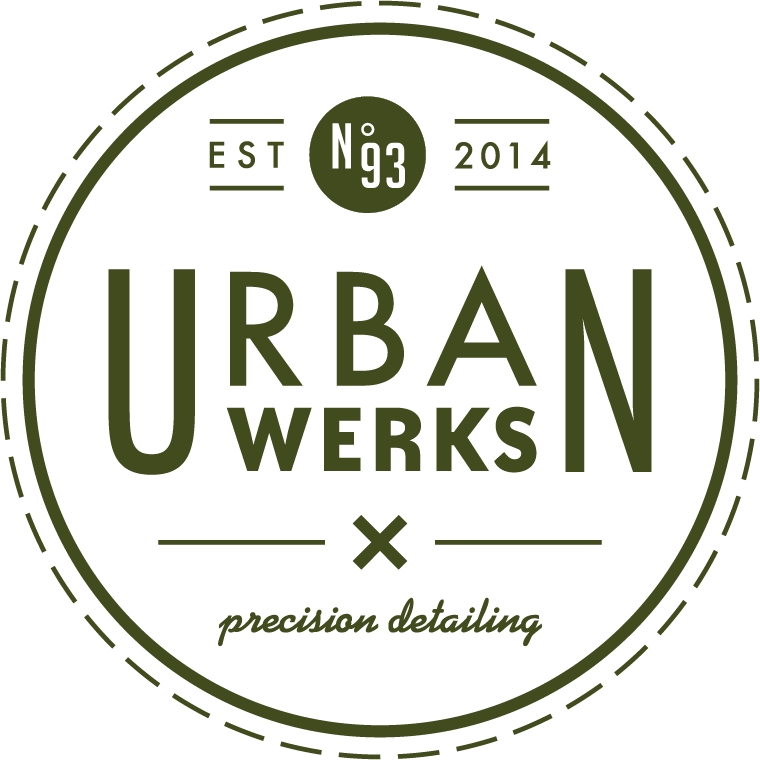 A logo for urban works x precision detailing