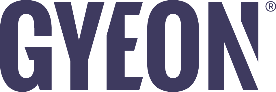 The logo for gyeon is purple and white on a white background.