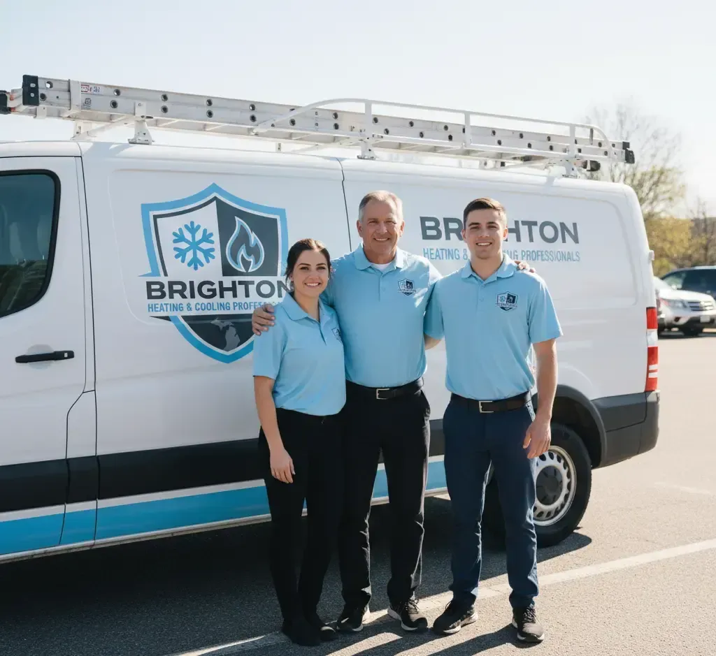 The Brighton Heating and Cooling team, a family-owned HVAC company proudly serving Howell, Lansing, and Brighton, Michigan