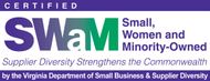 A logo for small women and minority owned supplier diversity