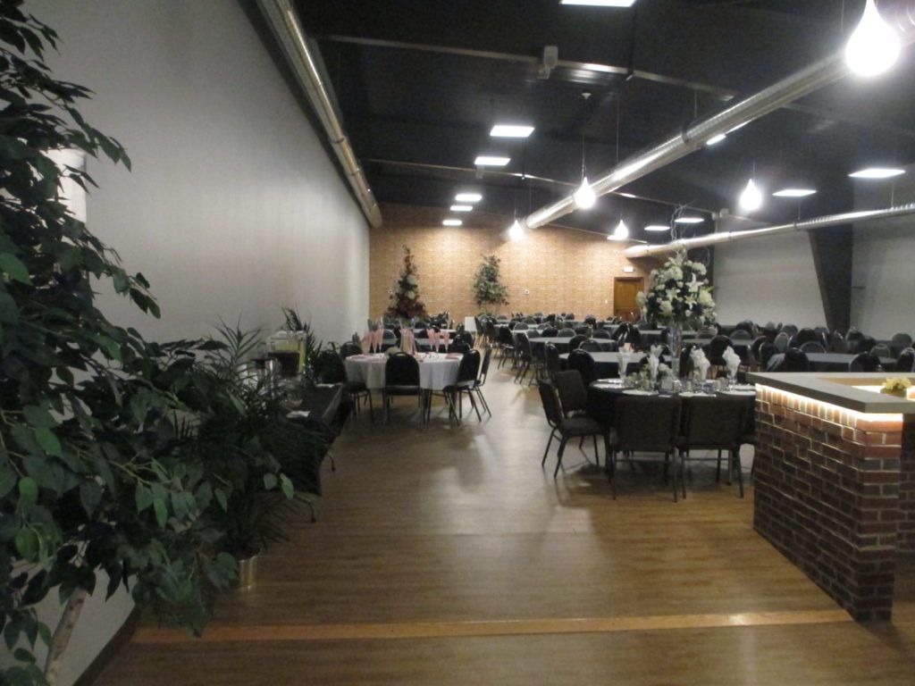 Different views of the event center at Riverview Funeral Home and Event Center in Peru, IN