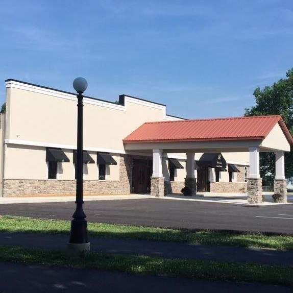 Exterior view of Riverview Funeral Home and Event Center in Peru, IN