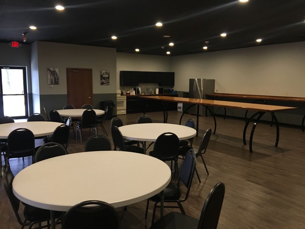 Community room at Riverview Funeral Home and Event Center in Peru, IN