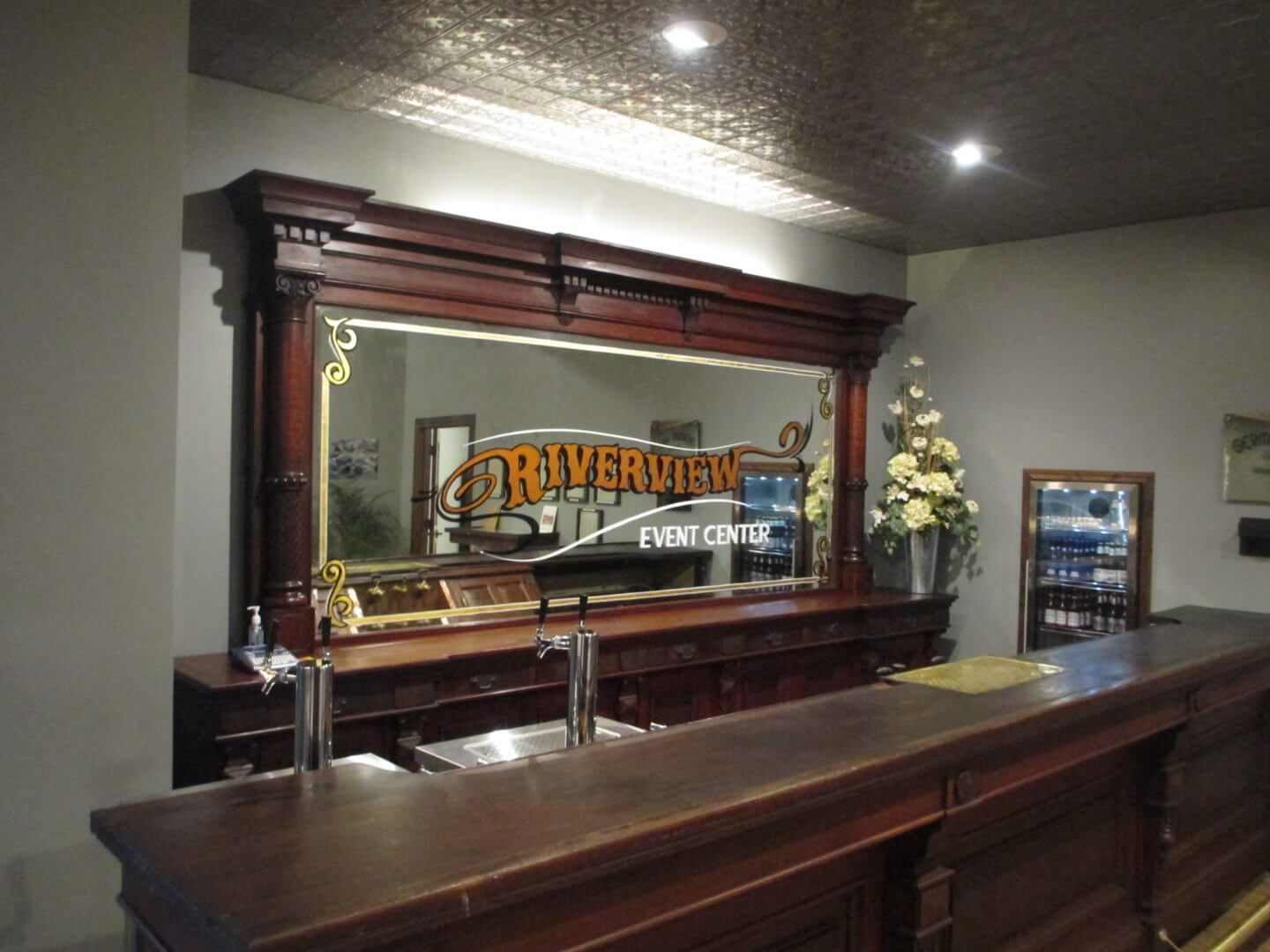 Historic Bar at Riverview Funeral Home and Event Center in Peru, IN