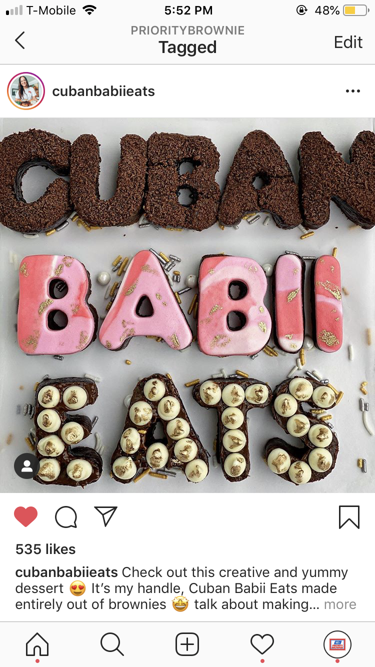 A picture of a cake that says cuban babies on it.