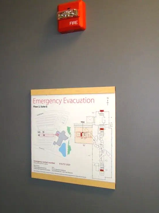 Tape Mounted Laminate and Acrylic Directional With Insert