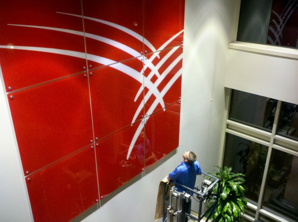 Puck Mounted Subsurface Painted Acrylic Mosaic