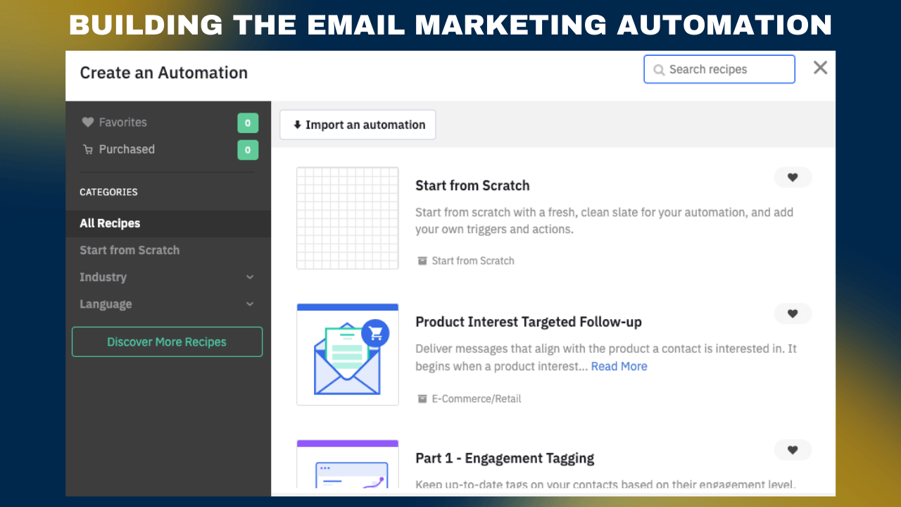 Building the email marketing automation
