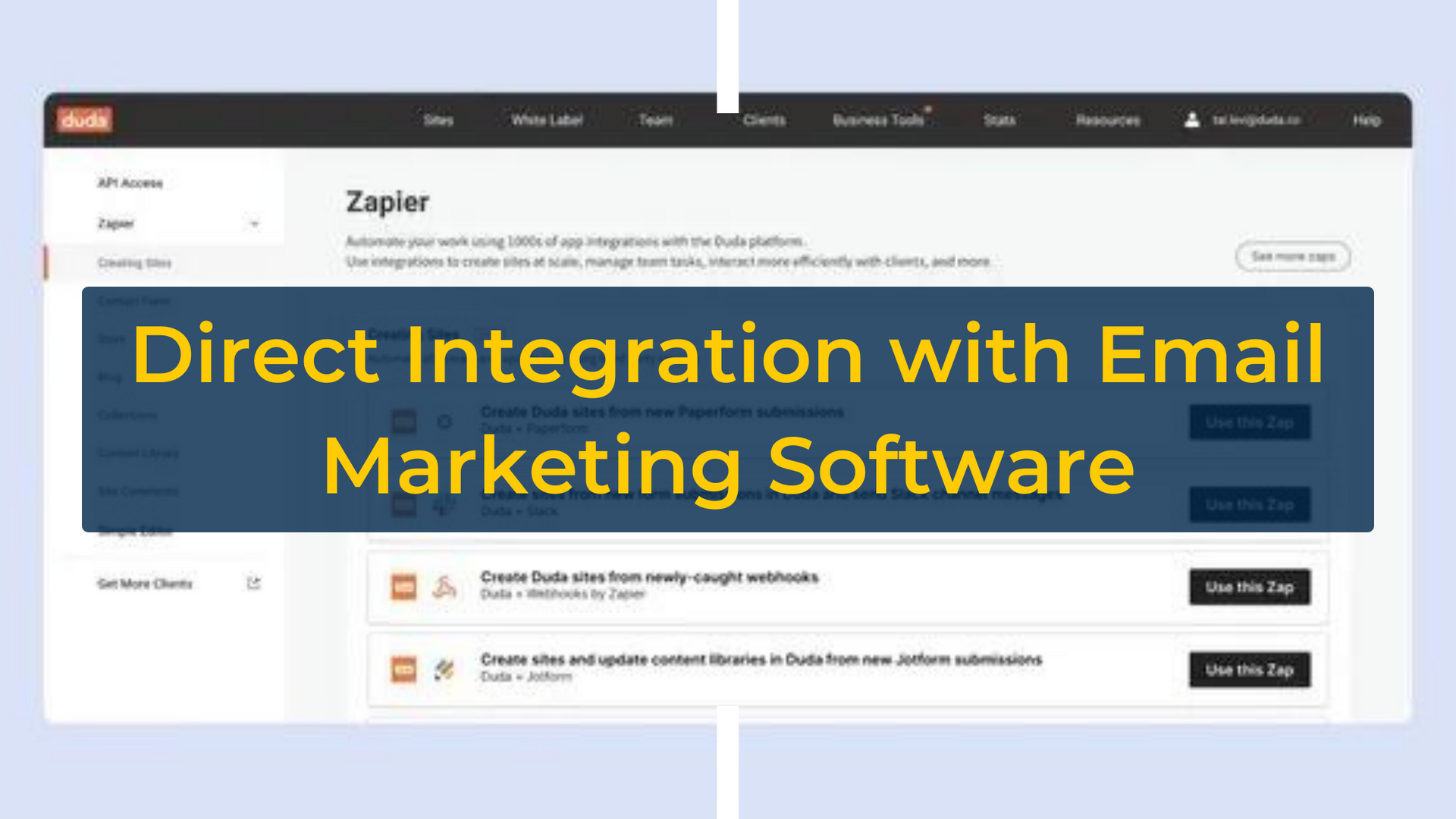 Direct Integration with Email Marketing Software