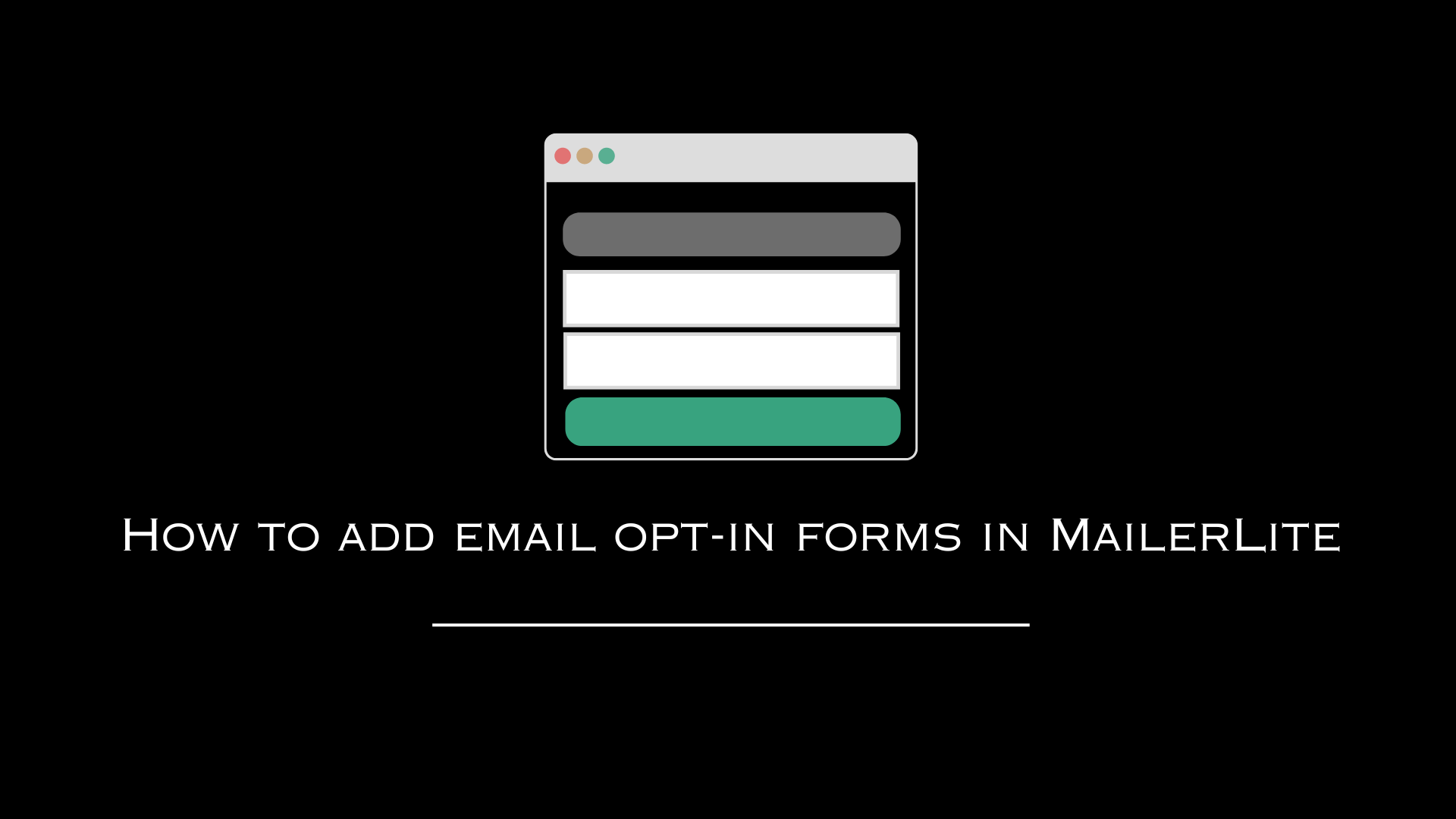 How to add email opt-in forms in MailerLite