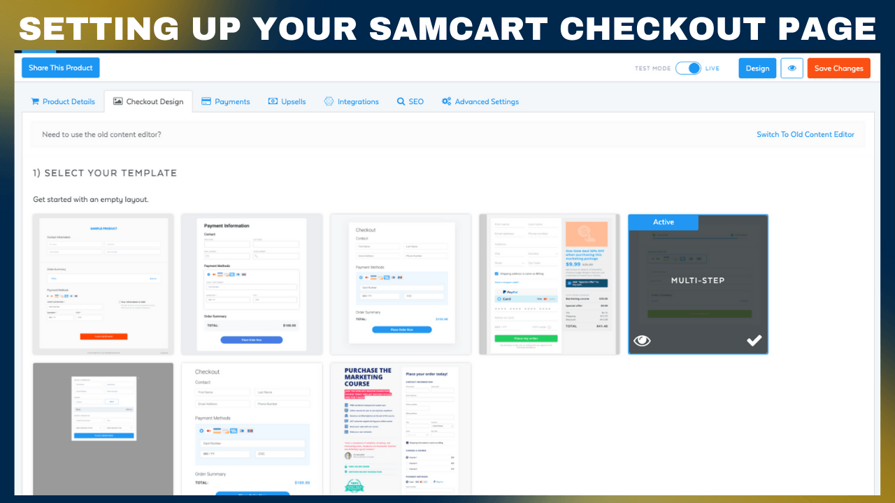 Setting up your SamCart checkout page