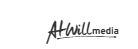 The At Will Media logo in black text on a white background, featuring a stylized, handwritten-style font.