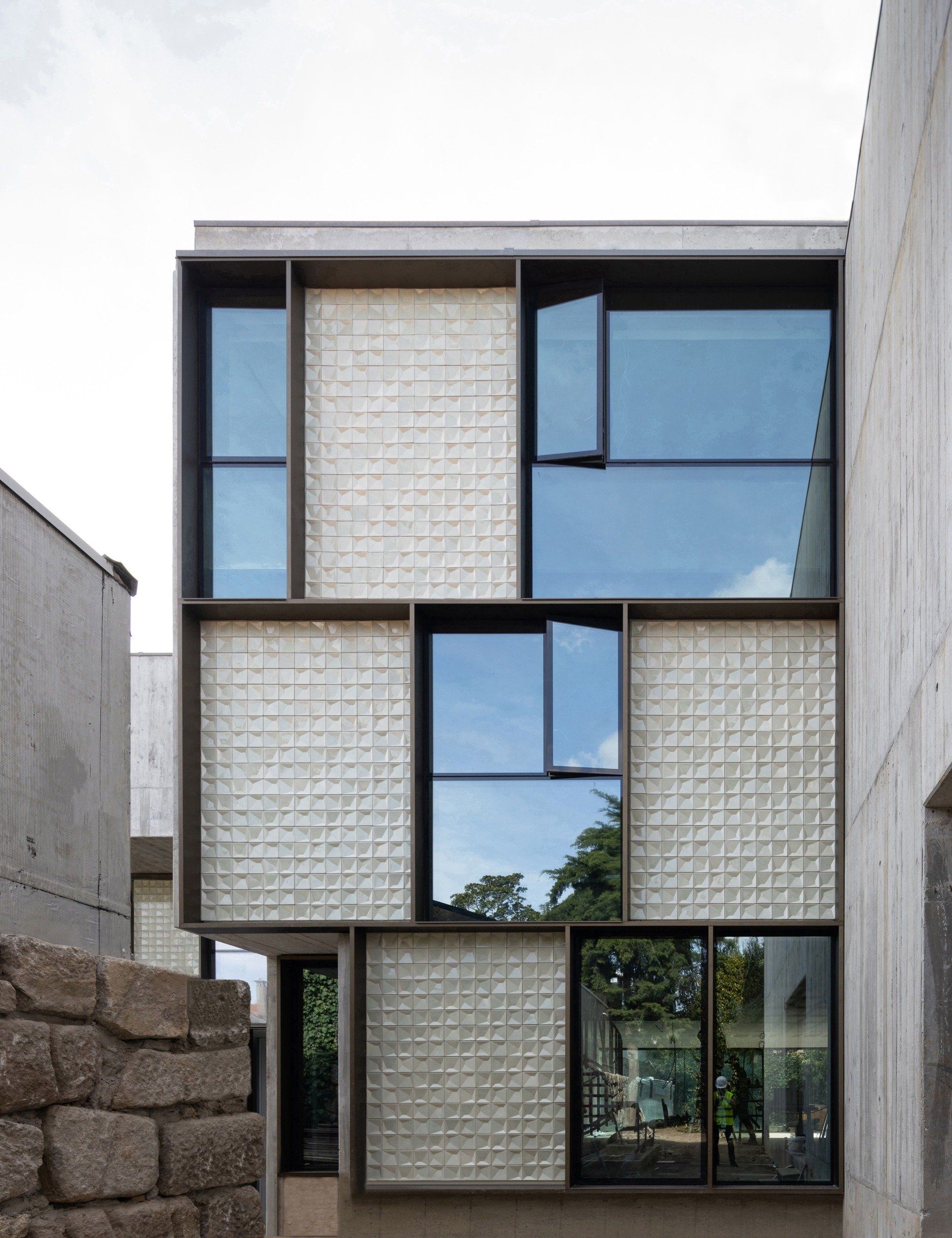 Modern architectural masterpiece with minimalist window frames