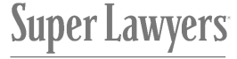 The logo for super lawyers is shown in black and white.