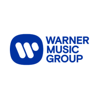 Warner Music Group logo in blue and white