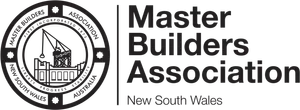Master Builders Association New South Wales logo in black and white